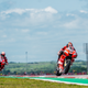 Danilo Petrucci (9) of Mission Winnow Ducati came in second during Q1 of MotoGP with a fastest lap of 2:05.891.